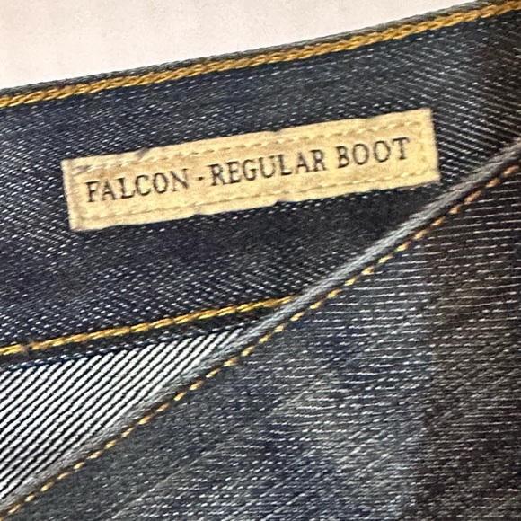 Guess Vintage Bootcut Button Fly Jeans Mid Rise Distressed Blue Denim 33x30 - Picture 12 of 16